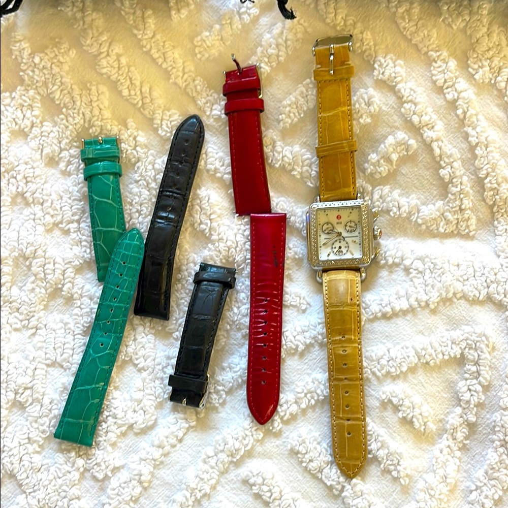 Michele Deco Watch With Interchangeable Straps - image 1